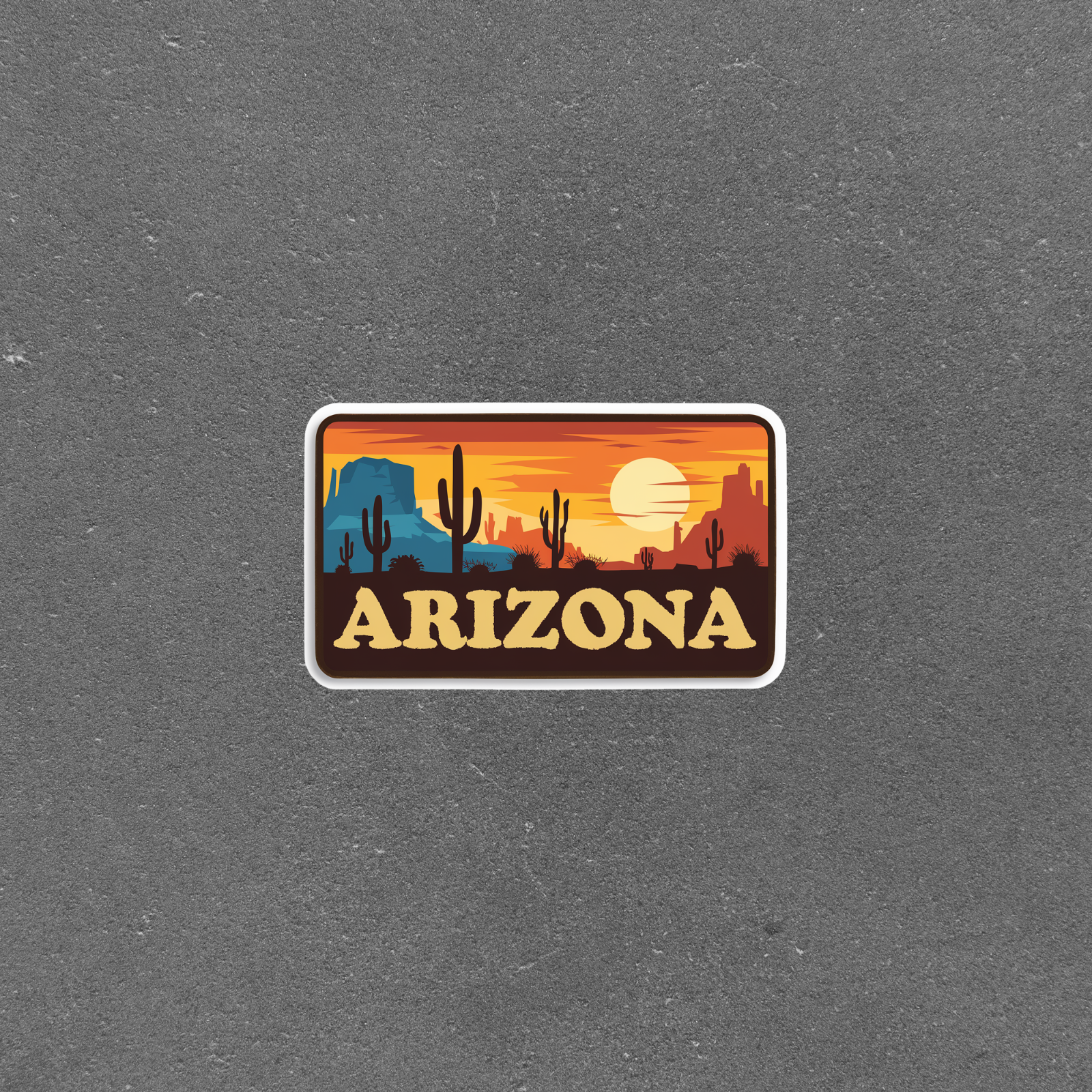Sticker Hrizon Vintage Arizona Desert Sunset Sticker - Retro Travel Decal for Laptops ...
