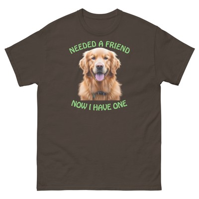  Golden Retriever FRIEND T-shirt For Dog Lovers Gildan 5000 Tee Tear Away Label