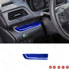 For Honda CR-V Blue Carbon Fiber Interior Driver Side Dashboard Cover Trim