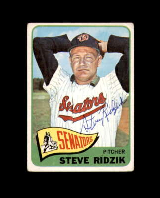 Steve Ridzik Hand Signed 1965 Topps Washington Senators Autograph
