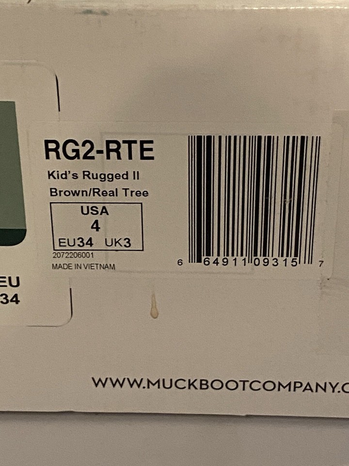 the original muck boot company Kids Rugged II Sz 4 Real Tree/Brown eBay