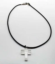 Gemstone Cross Rope Chain Necklaces in 15 Variations