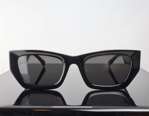 Gafas de sol Miu Miu Glimpse SMU09W negras/grises lentes rectangulares de gran tamaño 100 % UV - Imagen 2 de 6