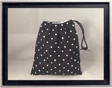 Gymnastics Leotard Grip Bags / Blk and Wht Polka Dot Gymnast Birthday Goody Bag