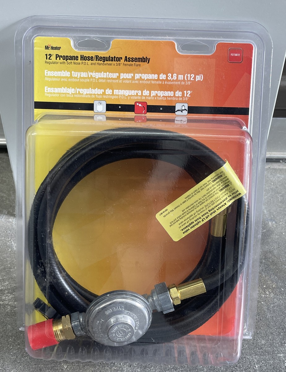 Mr. Heater 12-foot Propane Hose u0026 Regulator Assembly w/Soft Nose POL Hand  Wheel 89301730724 | eBay