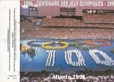 CEF Feuillet 1er jour carte maximum philatélique sport ATLANTA 1996 J Olympiques