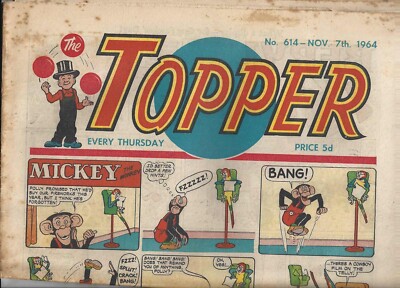 THE TOPPER COMIC + COA No 614 - 7 November 1964 VINTAGE & ORIGINAL PERFECT GIFT