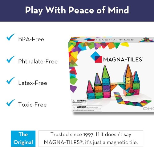 100 Translucent Magnetic Shapes - The Original Building Set for Imaginative Play - Picture 4 of 11