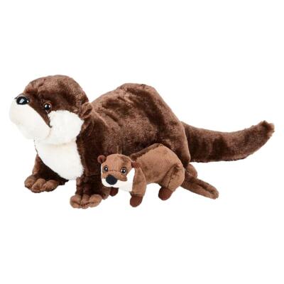 RI One 12.5'' Birth Of Life River Otter Plush with 5.5'' Baby Otter Plush