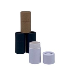 25 tubos de bálsamo labial .2 oz / 6 g estilo corto papel Kraft cartón contenedor push-up