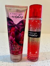Bath  Body Works - A THOUSAND WISHES Fragrance Mist  Body Cream 8 oz Full Size