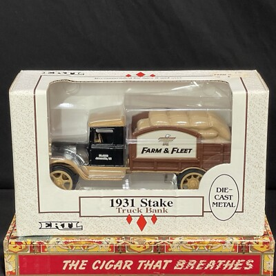 #ad 1931 Stake Truck Farm amp; Fleet • ERTL • Diecast • Bank • 1 32 SCALE • B690 • NIB $30.00