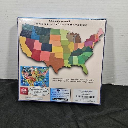 United States of America Think2Master Educational Jigsaw Puzzle 250 Pc 14"x 19" - Picture 2 of 16