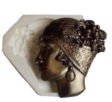 Hanging Decorative Wall Mask Art Deco Lady Silicone Rubber Mould