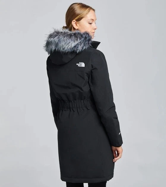 NEW The North Face Women's Arctic Parka w/ Faux Fur - Black - XS