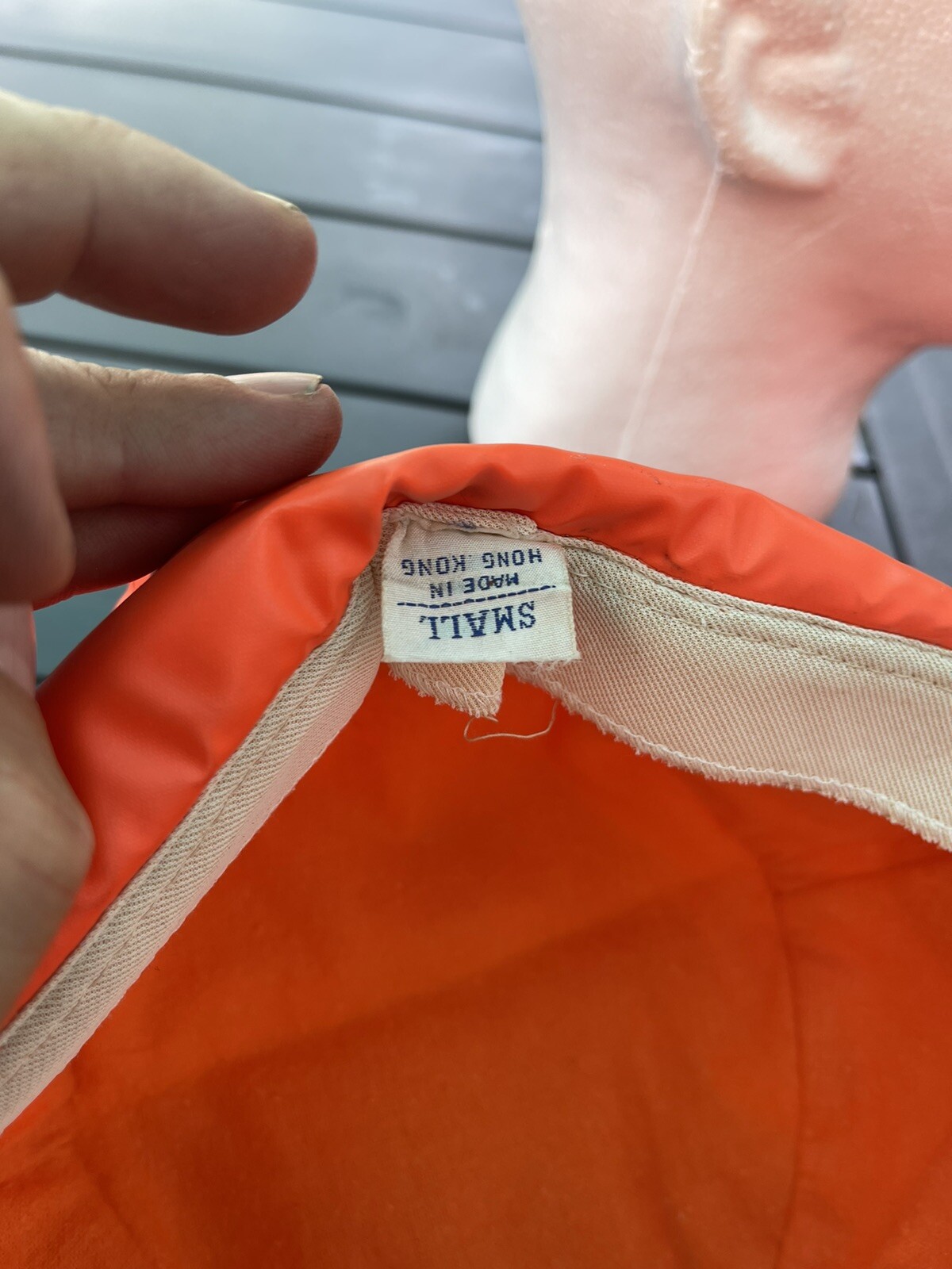 Lot of 3 VTG Blaze Orange Hunting Hat USA Made w Ear Flaps Men's Small