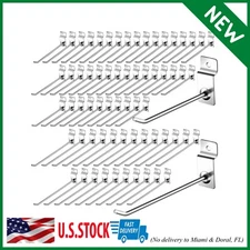 100 Pack Slat Wall Hanging Hooks 6 & 8 Inch Slat Panel Hooks Garage Heavy Duty M