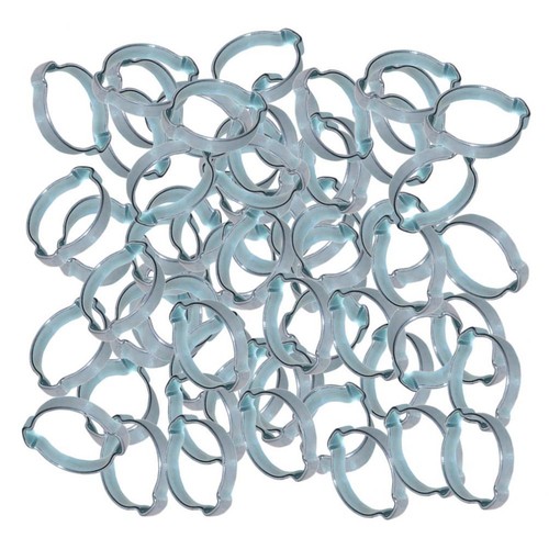 Pinzadores de crimpado O-clip doble 2 orejas clip de manguera 20-23 mm 100pk gas GLP soldadura NUEVO - Imagen 3 de 4