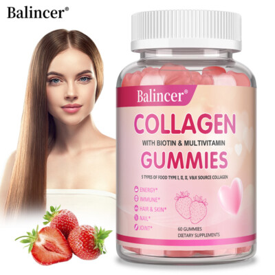 Collagen peptide gummies + B vitamins to brighten the complexion