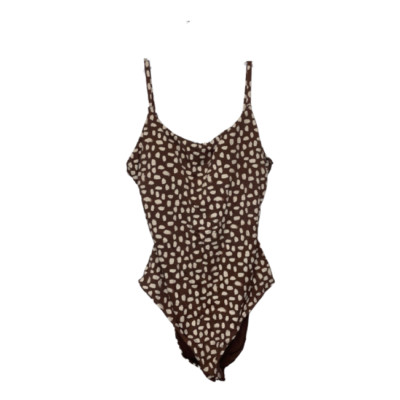 Aerie Women's Tie Back One Piece Morning Coffee Swimsuit, XXL Long