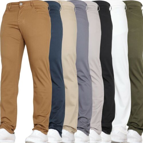 Herren Stretch Chinos schmale Passform leichte Jeans Hose Sommerhose von VON DENIM - Bild 1 von 10