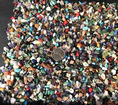 Destash Harvested Semi Precious Stone Chip Beads 12 Oz Bead Soup
