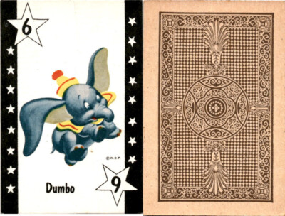 1950's W.D.F., Disney Game Card, #6 Dumbo