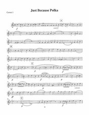 Just Because Polka German Band/Brass Quintet/Oktoberfest Band Sheet Music