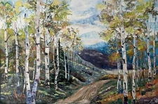 Original oil paintings on canvas  Rocky Mountain Aspen Fall