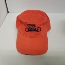 Dekalb Seed Adjustable Strapback Orange Hat w/ University of Illinois Back Logo