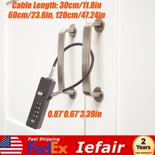 Bike Lock Small Cable Lock Cabinet Locks & Combination 4-Digit Password 3 Cables