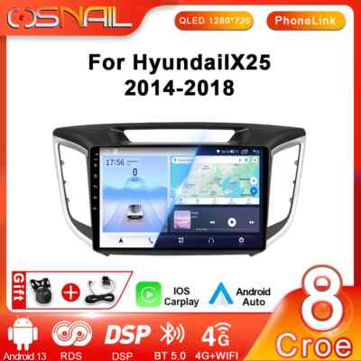 For Hyundai Creta IX25 2014-2018 Android Auto Car Radio GPS Stereo Video Player