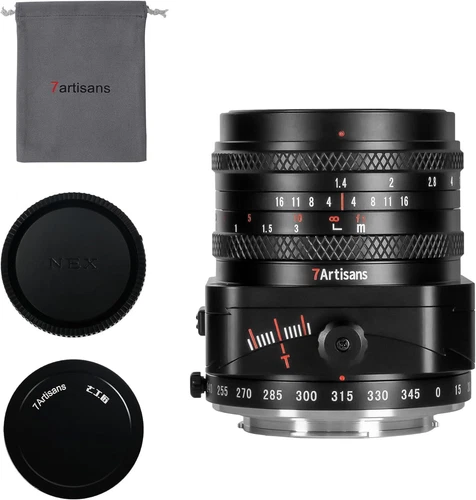 7ARTISANS 50mm F1.4 Tilt-Shift-Objektiv für Sony E-Mount-Kamera A640 A6600 A7RIV