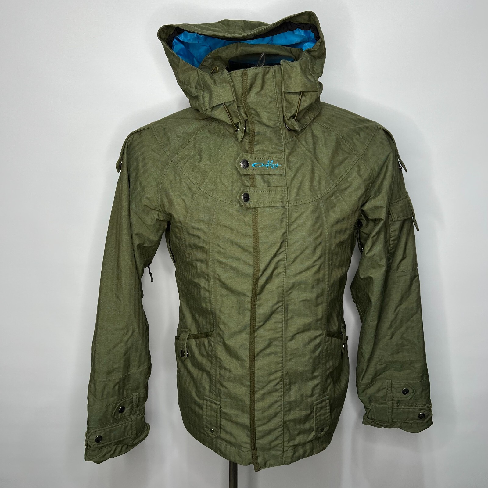 Oakley Waterproof Ski Snowboard Coat Jacket Hooded Full Zip Womens