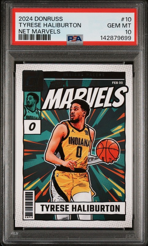 2024-25 Panini Donruss Net Marvels Tyrese Haliburton #10 GEM MINT PSA 10 POP 10