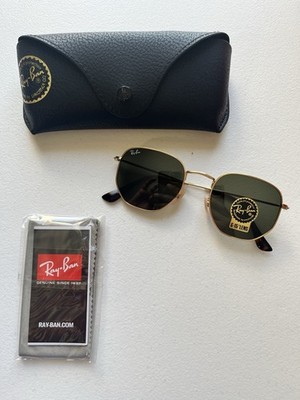 RAY BAN RB3548N 001 57 Arista Hexagonal 51 mm Unisex Sunglasses UV400 Gold/G15