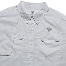 Boy Scouts of America BSA Mens XL Shirt White Vented Poly Microfiber