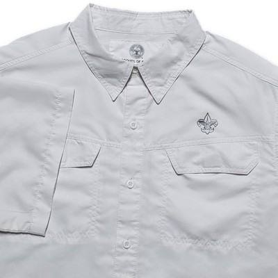 Boy Scouts of America BSA Mens XL Shirt White Vented Poly Microfiber
