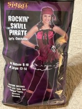 Pirate Costume Women's size M Sexy Purple & Black Rockin' Skull Fun World