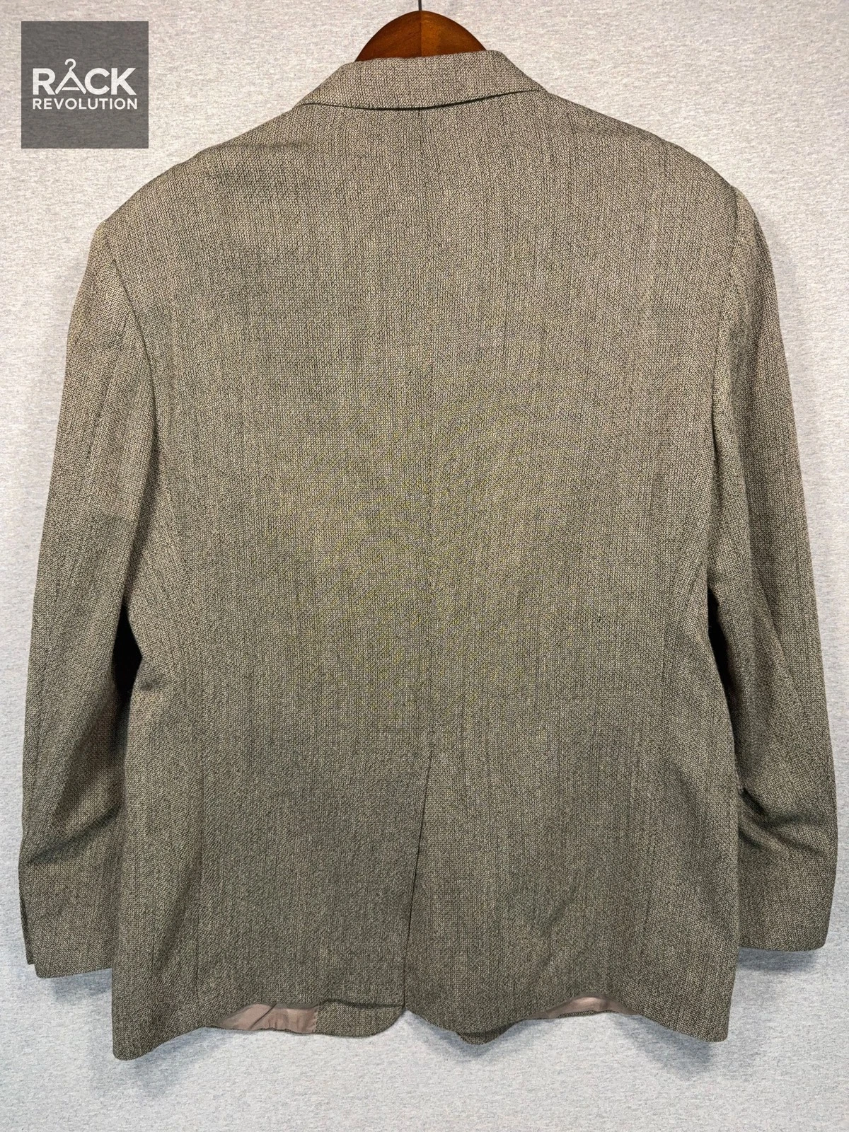 Vintage Hickey Freeman Mens 42R Two Button Brown Textured Wool Sport Coat Blazer image 3