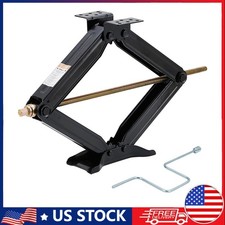 7500 lbs RV Camper Trailer Stabilizer Leveling Scissor Jack Kit 24" Crank Handle