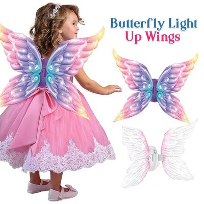 Schmetterling Leuchtflügel Xmas Weihnachtskostüm LED Fee wiederaufladbare Flügel