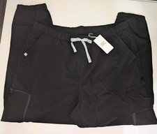 Figs Technical Scrub Pants Men's Black 23 Pockets Classic Joggers 2XL Short NWT
