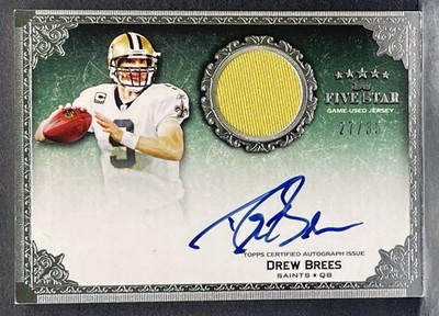 2010 Topps Five Star - Drew Brees Signatures Game-Worn Patch Autograph AUTO /35