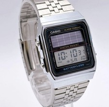 Vintage Casio AL-180 Batteryless solar digital watch Brand New