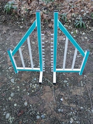 Dog Agility Teal Vinyl Wing Jump - Competition Grade AKC USDAA FEI ASCA