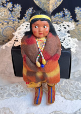 Vintage Skookum Bully Good Doll Native Beads 6.5"H Adorable