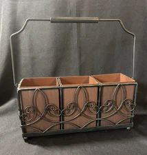 SLAH Estate Copper Metal Utensil Holder Caddy Planter Southern Living At Home