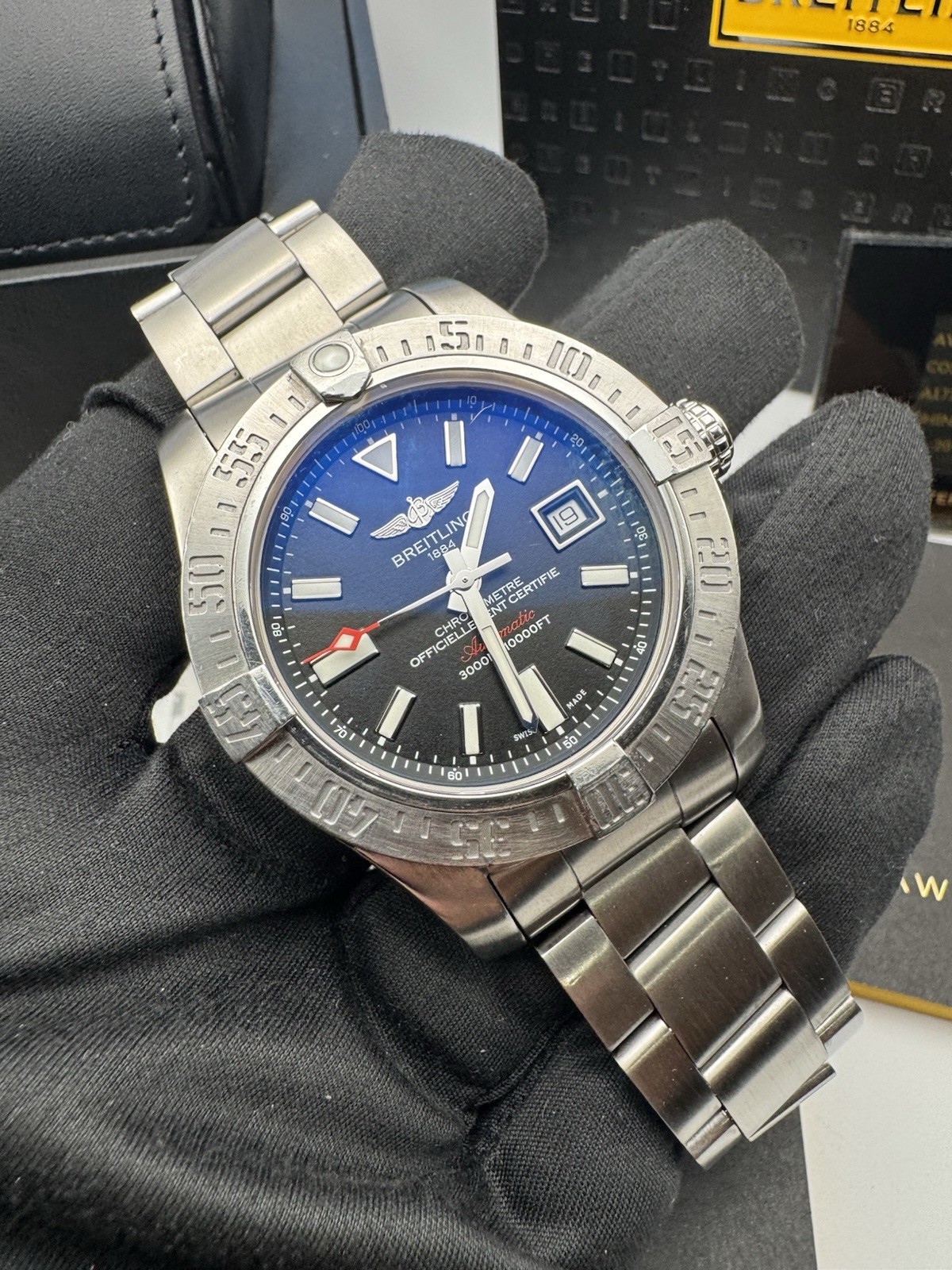 Breitling Avenger II Seawolf 45mm Automatic Watch A17331 Box Papers