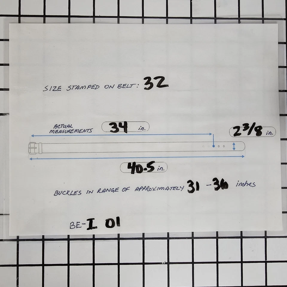 Cinturón de cuero APPALOOSA DURANGO So 32 31-36" negro pesado concho hecho a mano Foto 2 de 4